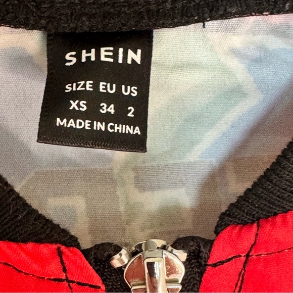 Letter Print Crop Jacket - Spring Fall Fashion Size XS - Picture 4 of 8